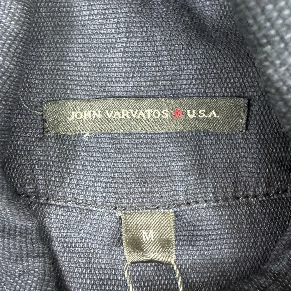 John Varvatos Indigo Blue Cotton Woven Full Zip Shacket O1838V2B-LINDIG Size M